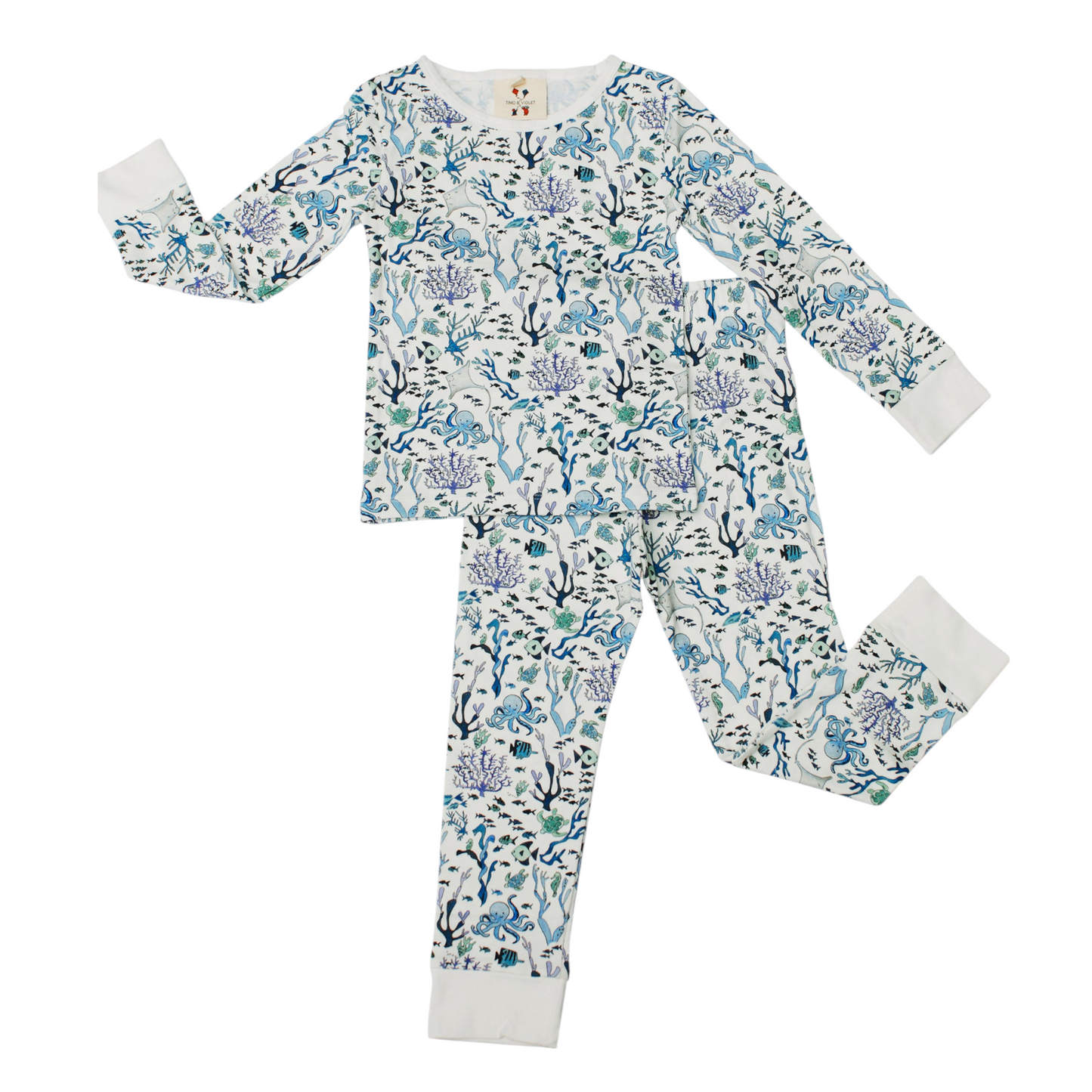 The Two Piece Pajamas-Coral Reef - 6-12M