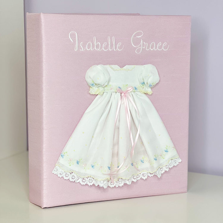 Swiss Batiste Dress with Flowers on Shantung Collection