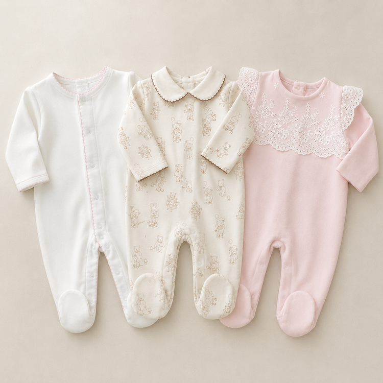Pima Cotton Baby Footies