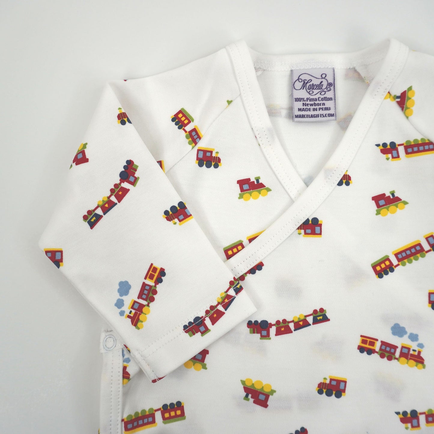 Train Print Pima Cotton Baby Layette Set