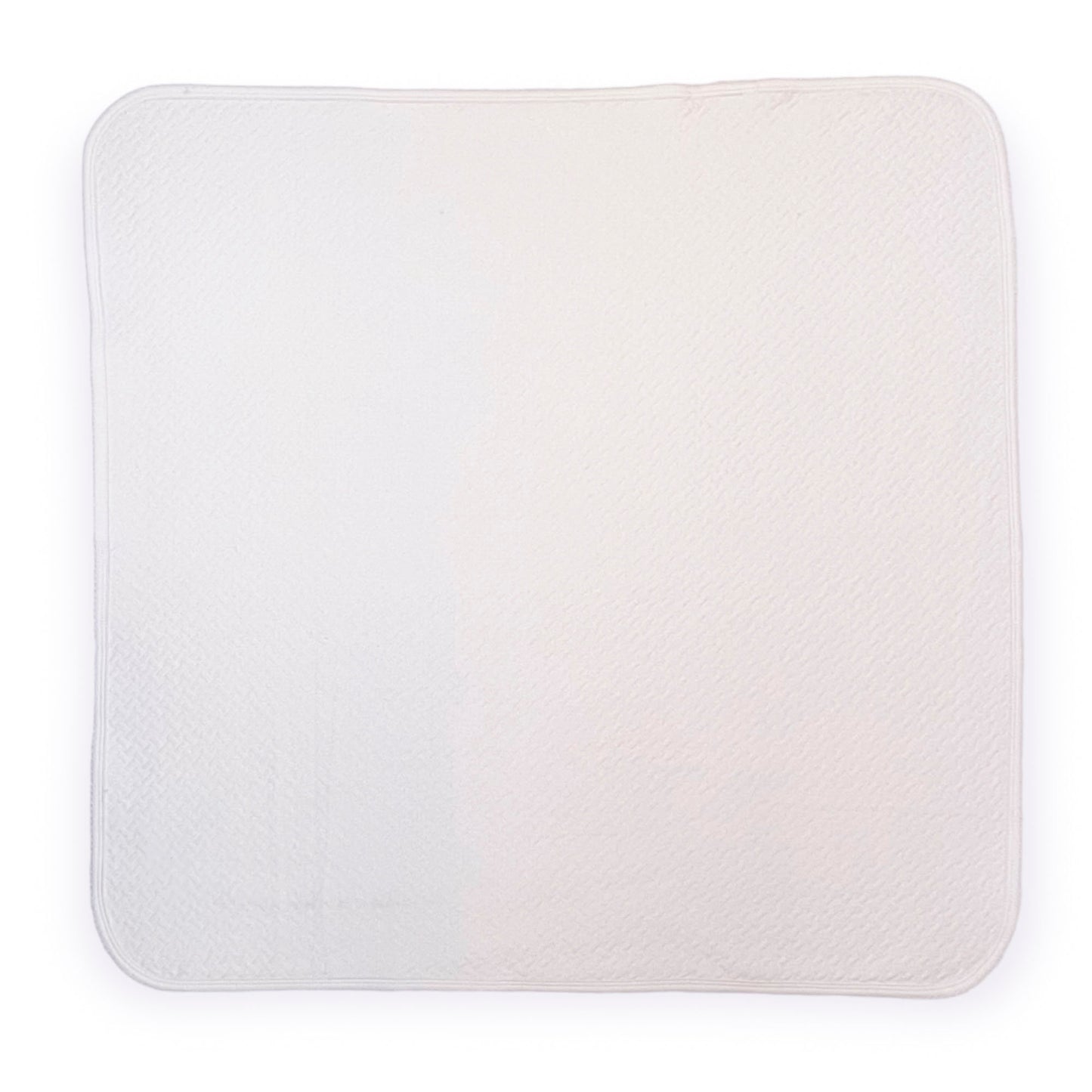 White Pima Jacquard Baby Blanket