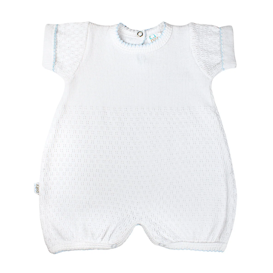 Paty Knit Bubble with Blue Trim
