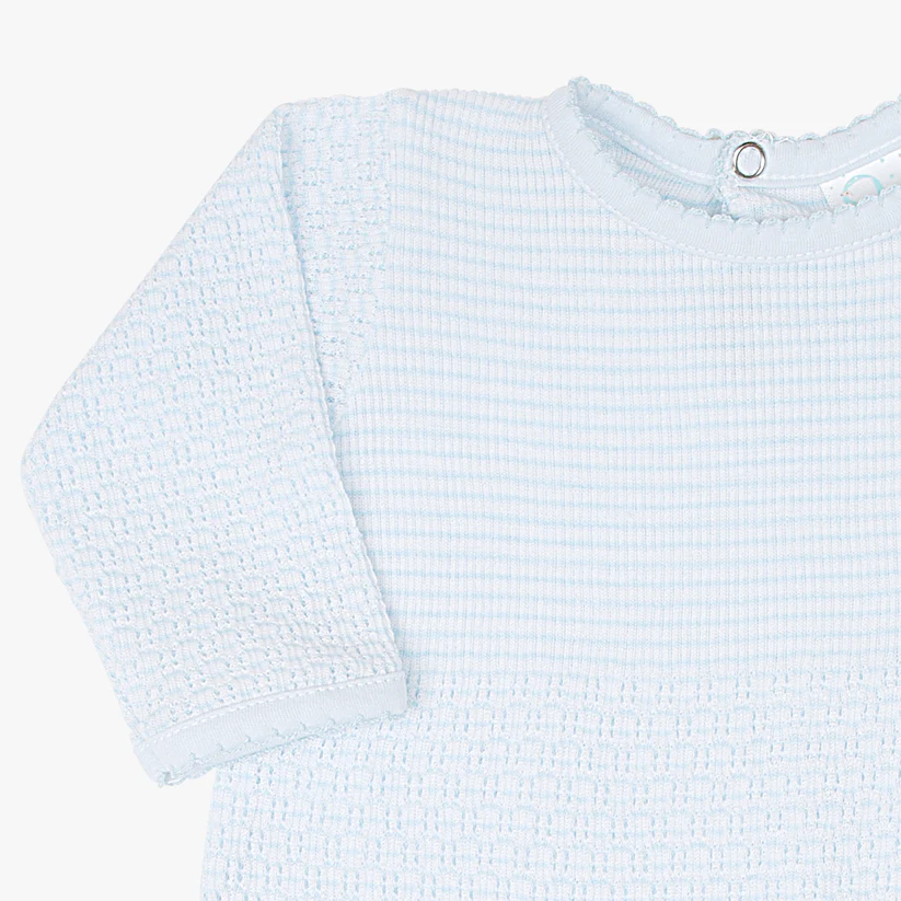 Paty Knit Romper with Pima Binding (Long Sleeve)