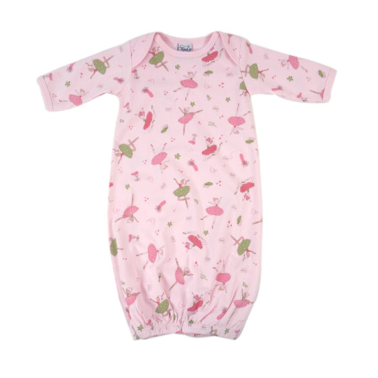 Ballerina Print Pima Cotton Baby Gown