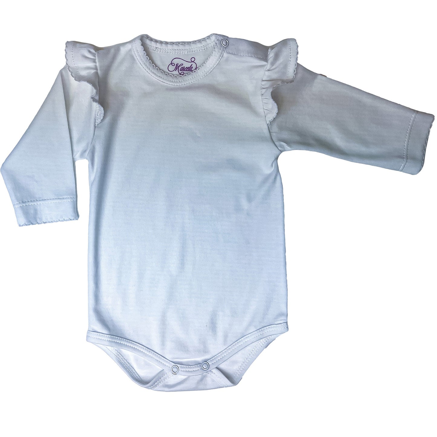 Ruffle Cap Sleeve Pima Cotton Baby Bodysuit