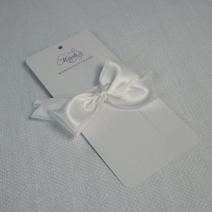 Baby Christening Headband with Satin Bow