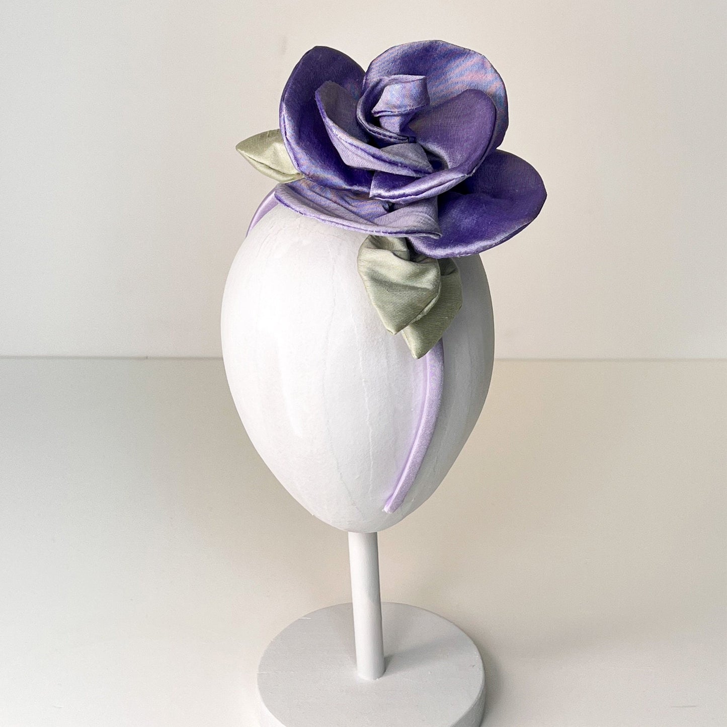 Large Silk Flower Silk Ribbon Wrapped Band // Toddler Girl's Floral Headband