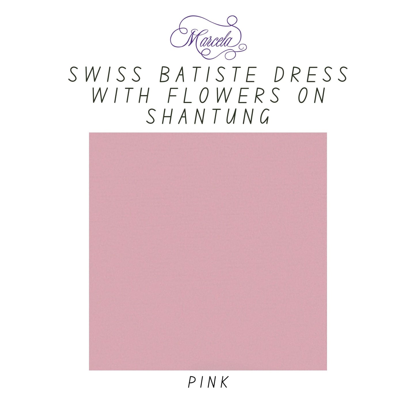 Swiss Batiste Dress with Flowers – Baby Memory Book (Shantung)