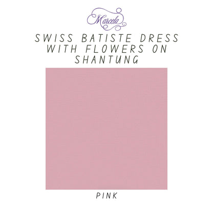 Swiss Batiste Dress with Flowers – Baby Memory Book (Shantung)