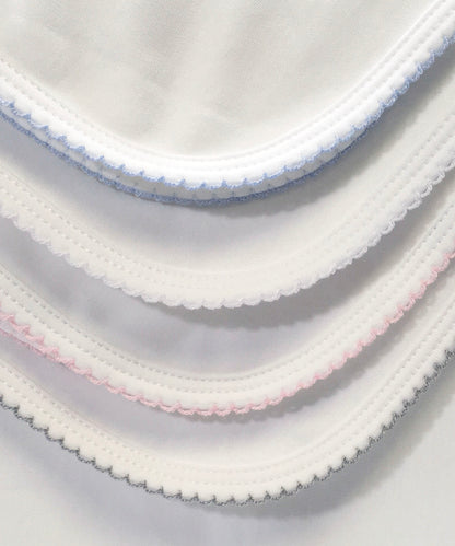 Luxury Pima Cotton Baby Blanket with Scallop Trim