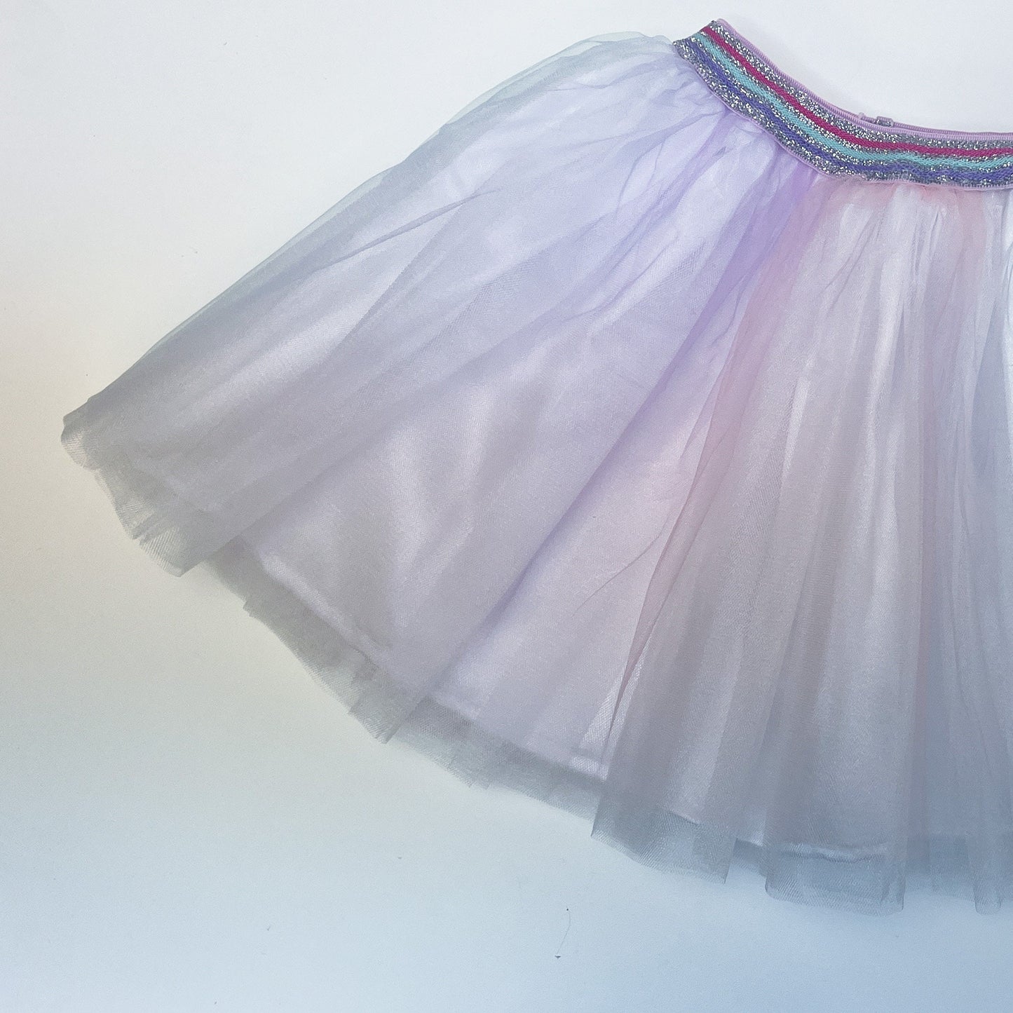 Rainbow Tulle Tutu Skirt: Girls' Dress-Up, Unicorn Waistband