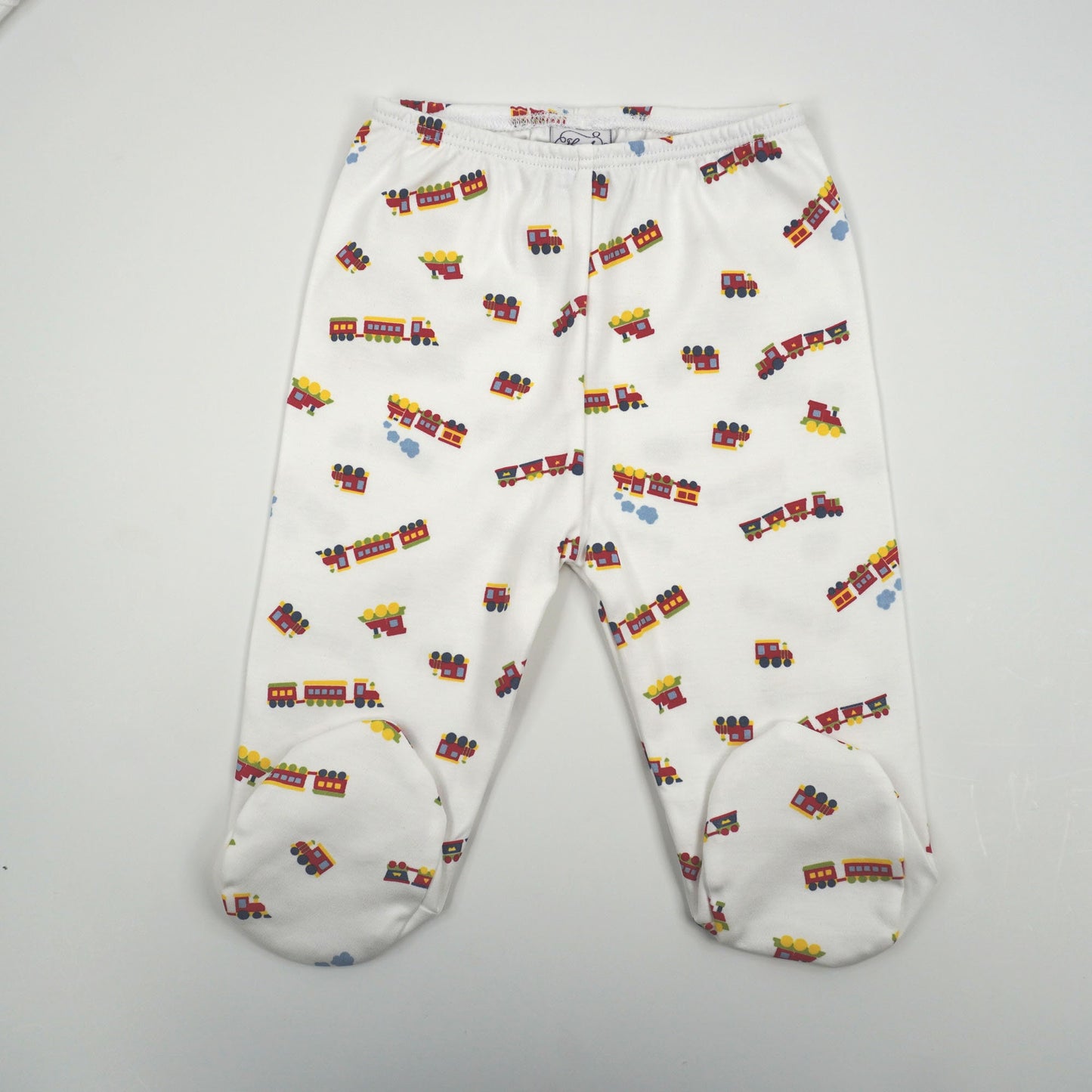 Train Print Pima Cotton Baby Layette Set