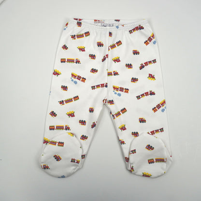 Train Print Pima Cotton Baby Layette Set