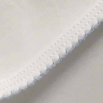 Luxury Pima Cotton Baby Blanket with Scallop Trim