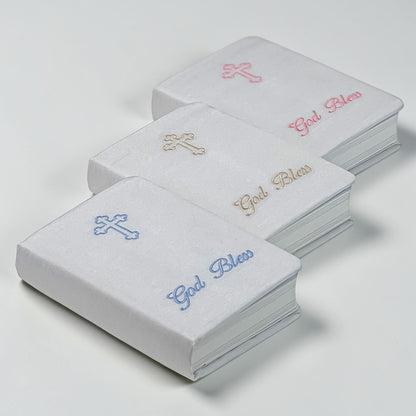 Personalized Baby’s First Bible – Shantung with Cross Design