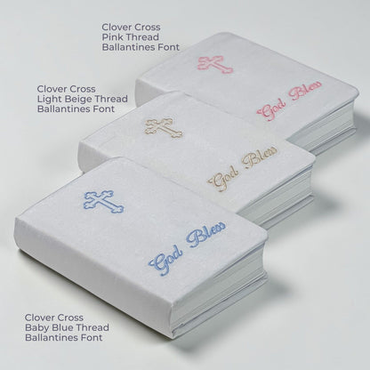 Personalized Baby’s First Bible – Shantung with Cross Design
