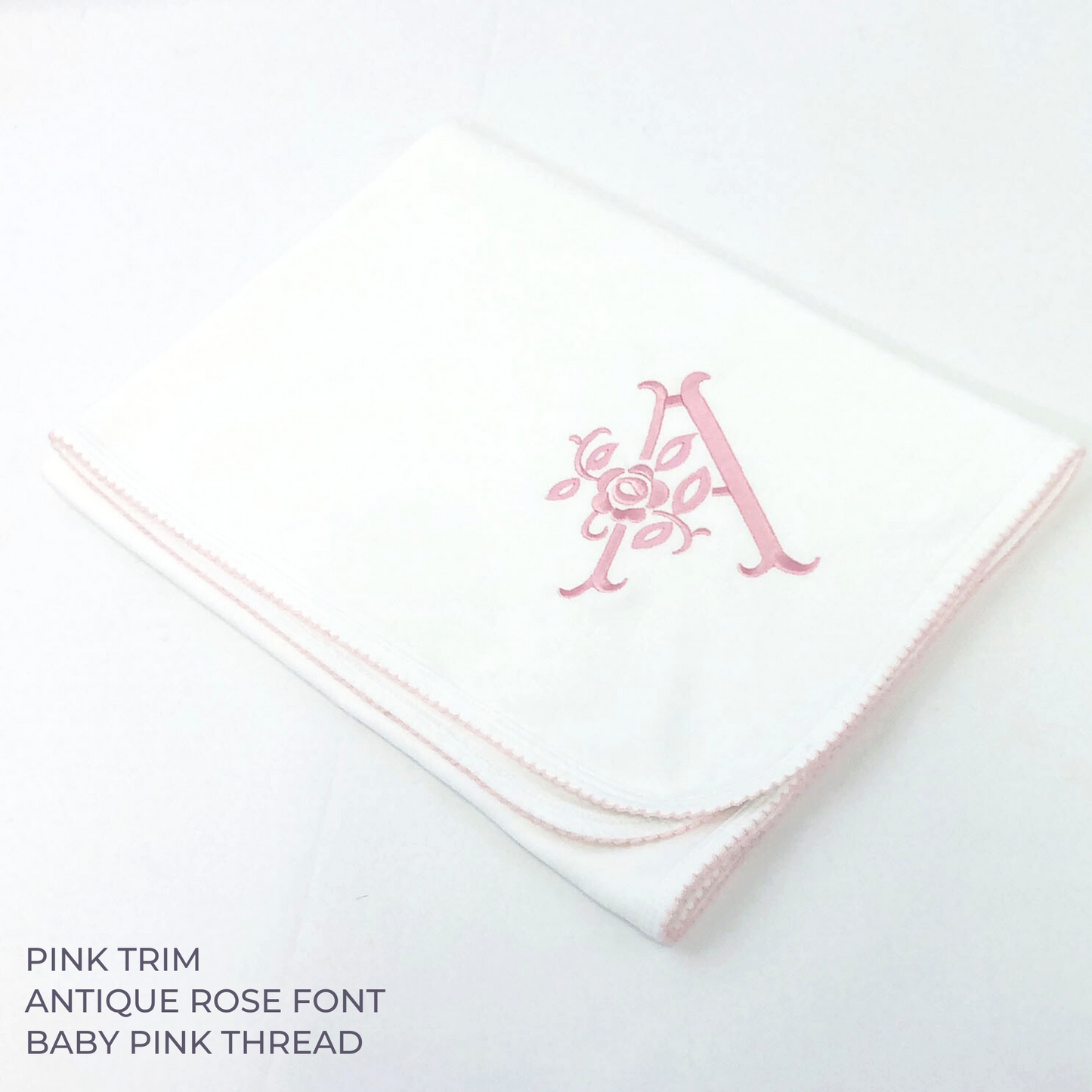 Luxury Pima Cotton Baby Blanket with Scallop Trim