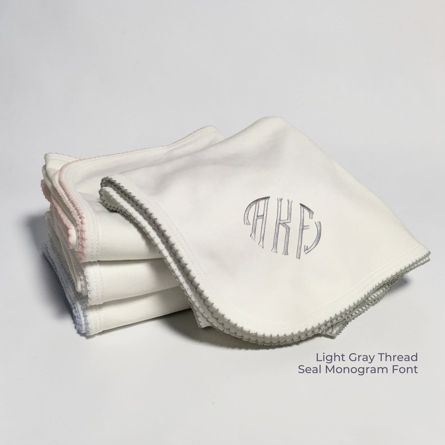 Luxury Pima Cotton Baby Blanket with Scallop Trim