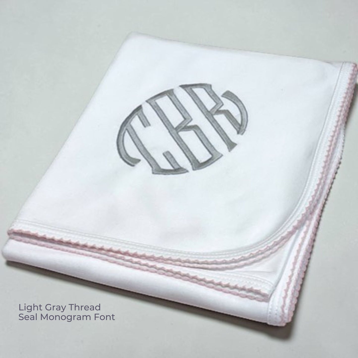 Luxury Pima Cotton Baby Blanket with Scallop Trim