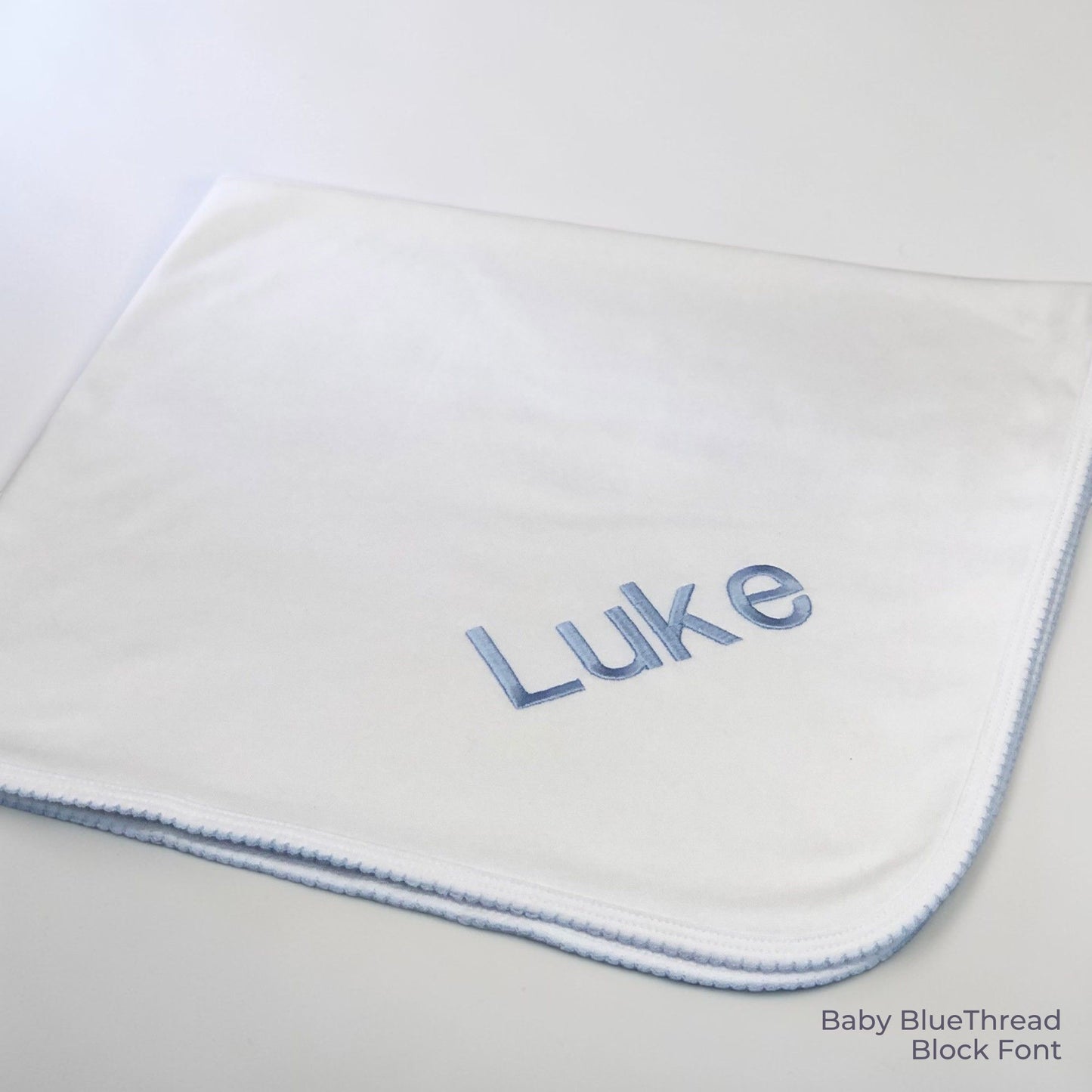 Luxury Pima Cotton Baby Blanket with Scallop Trim