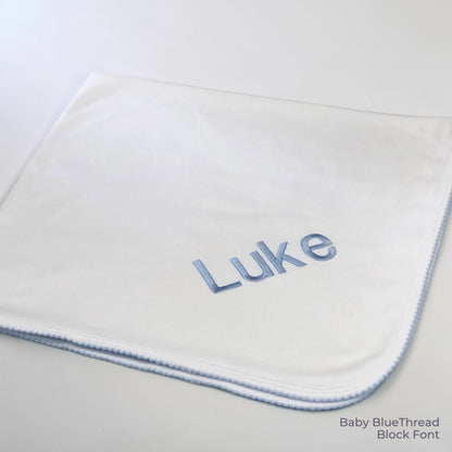 Luxury Pima Cotton Baby Blanket with Scallop Trim