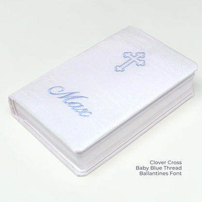 Personalized Baby’s First Bible – Shantung with Cross Design