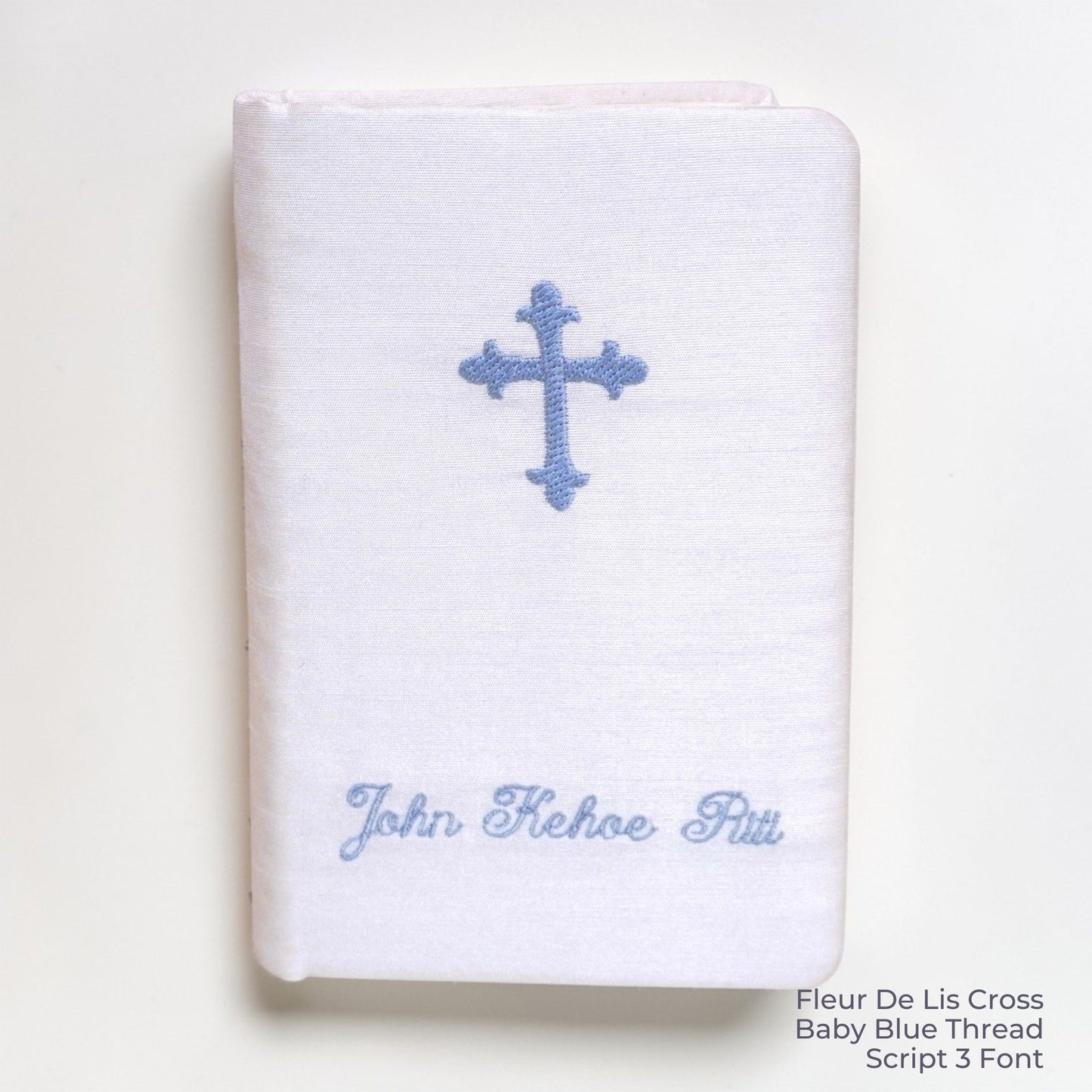 Personalized Baby’s First Bible – Shantung with Cross Design