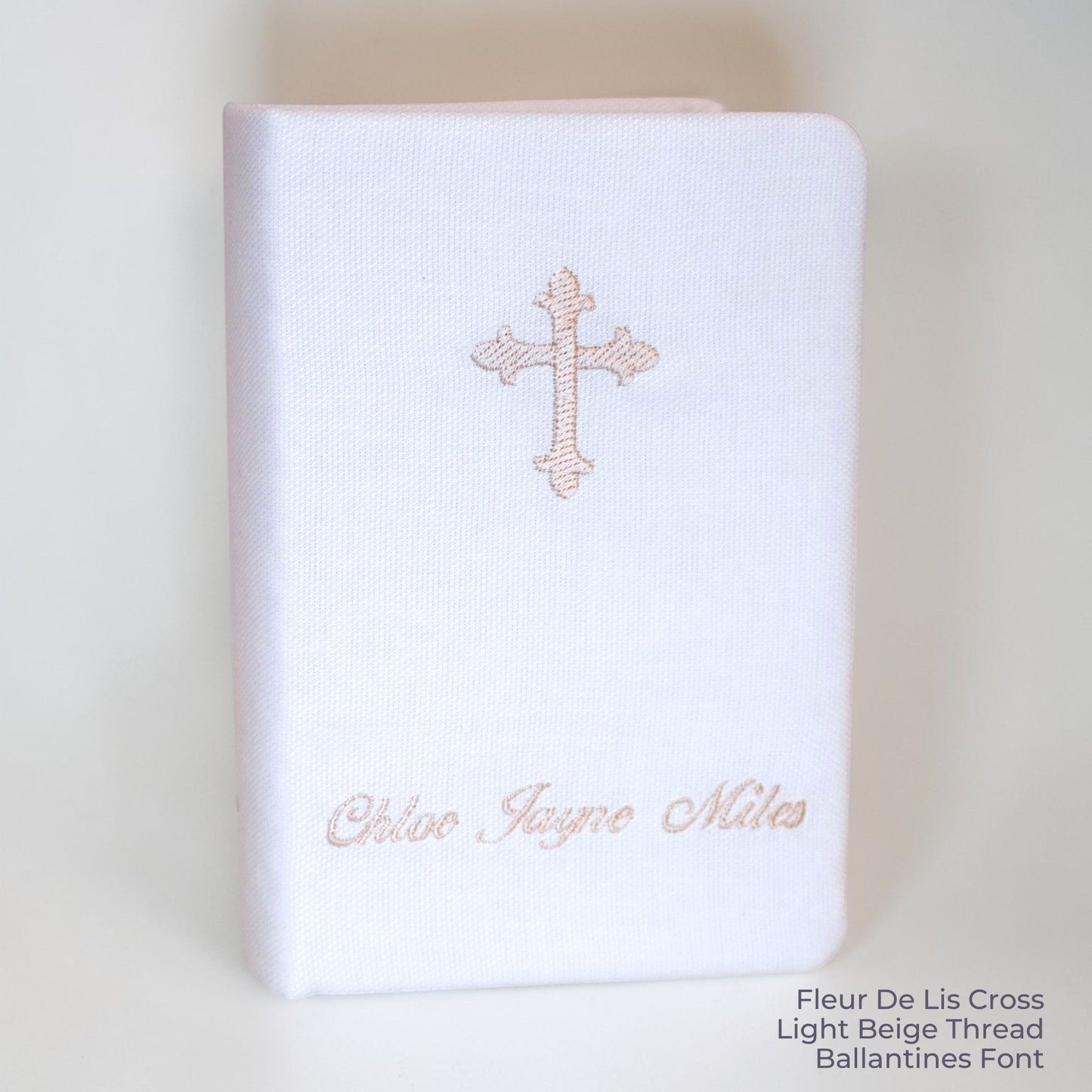 Personalized Baby’s First Bible – Shantung with Cross Design