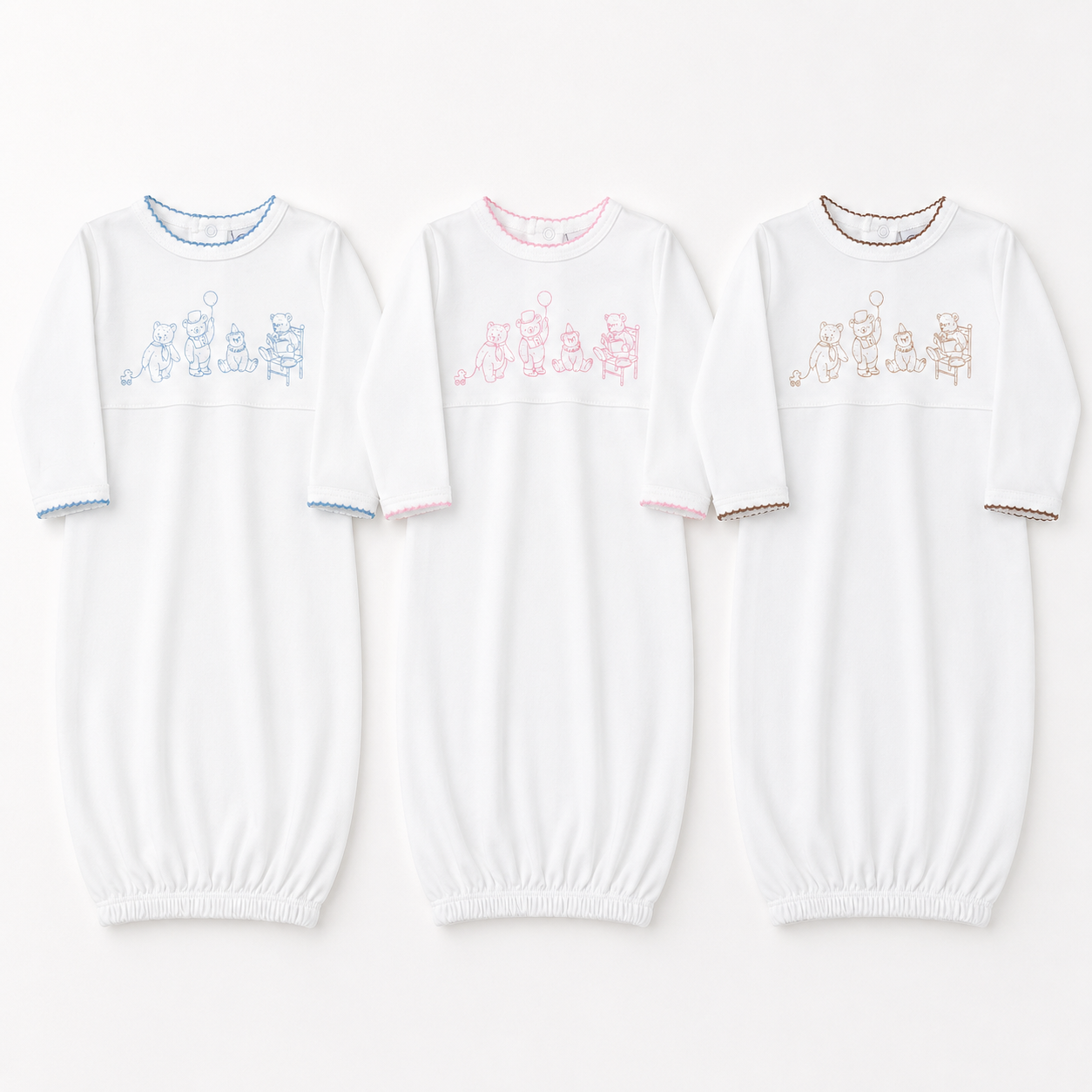 Bears Pima Cotton Baby Gown