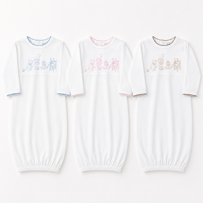 Bears Pima Cotton Baby Gown