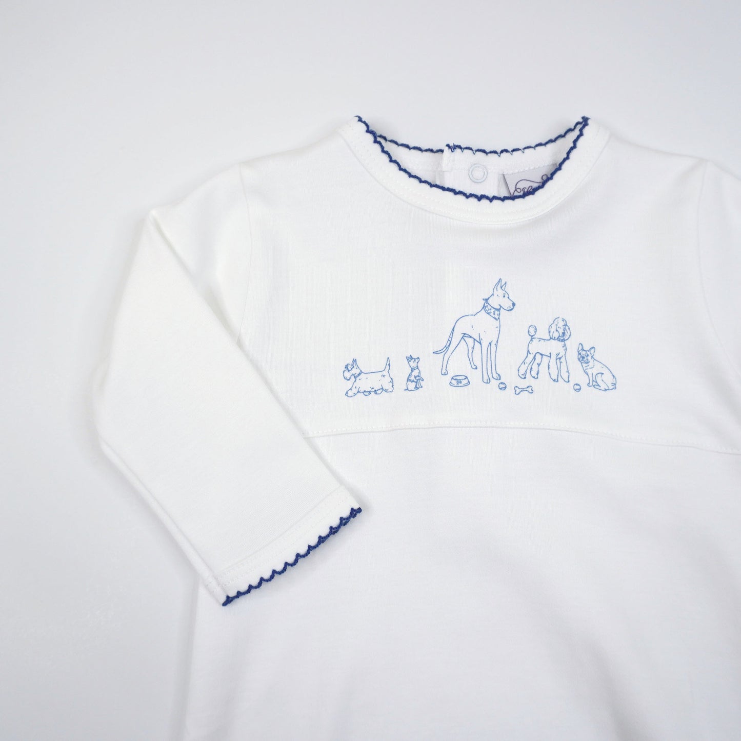 Dog Print Pima Cotton Baby Gown