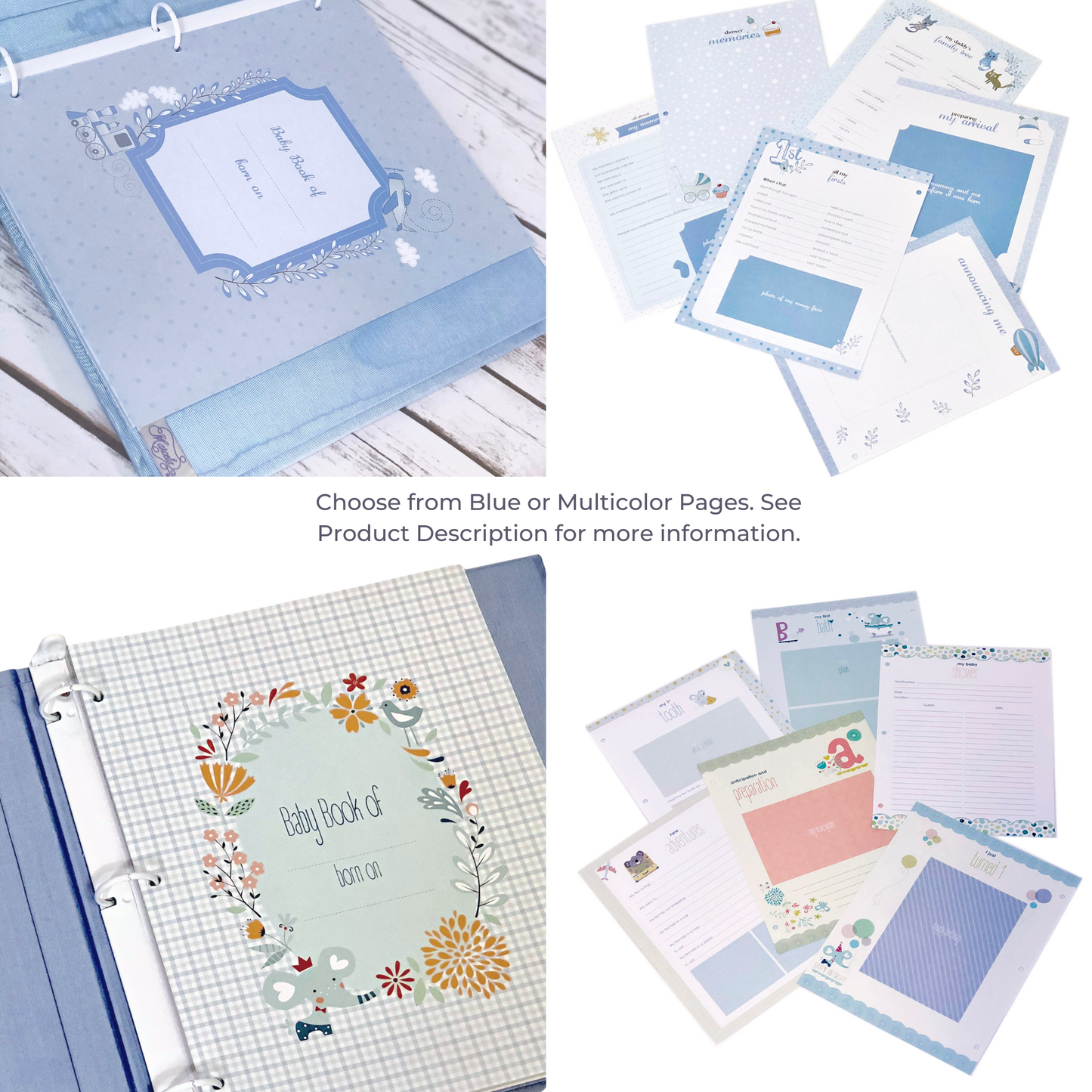 Heirloom Hounds Toile – Baby Memory Book