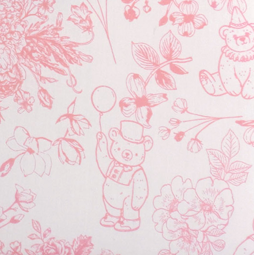 Beary Blossoms Toile  – Small Baby Keepsake Box