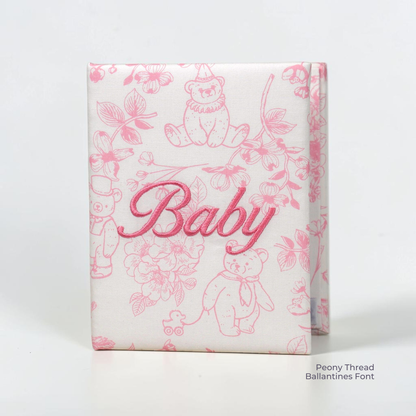 Beary Blossoms Toile – Small Hardbound Photo Album