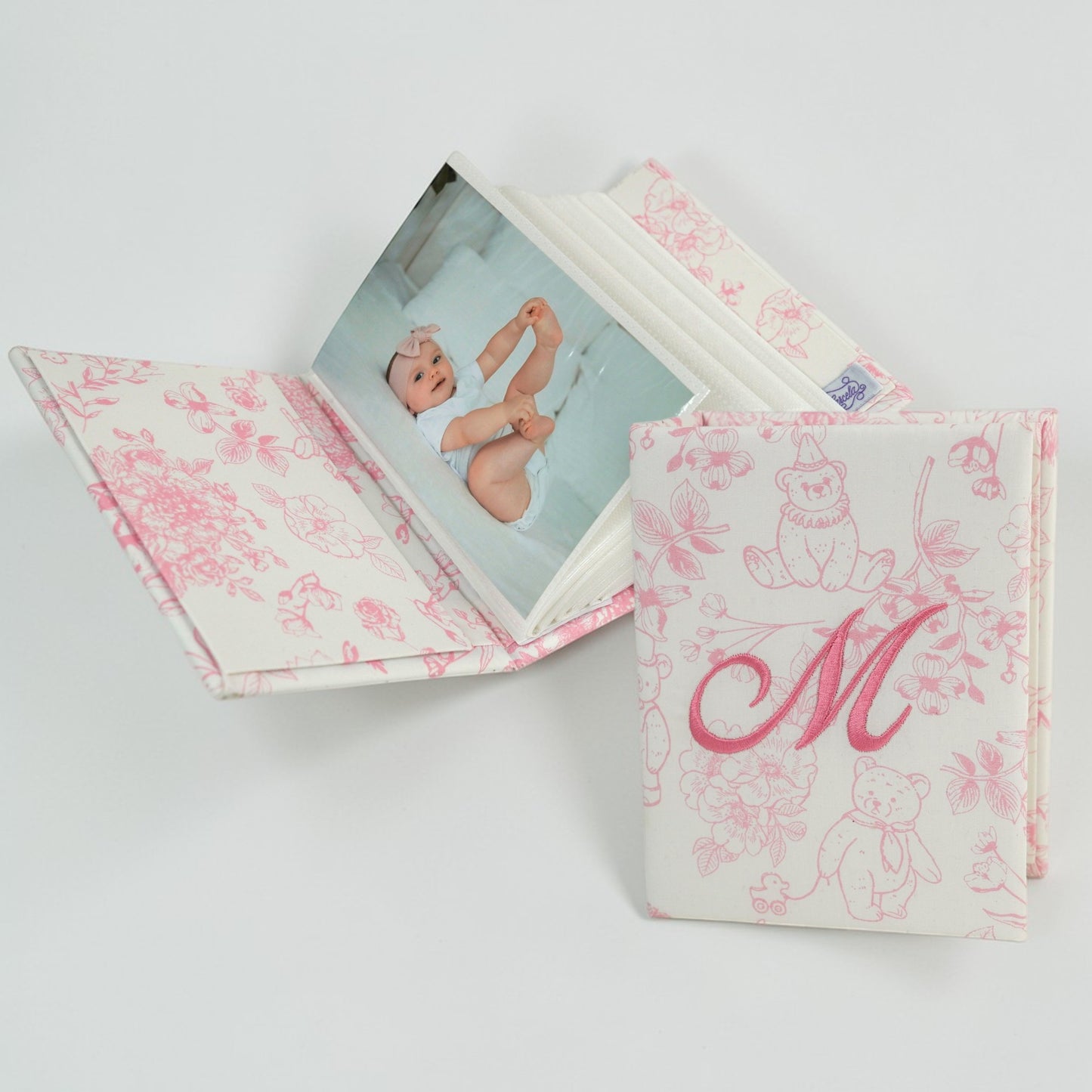 Beary Blossoms Toile – Small Hardbound Photo Album