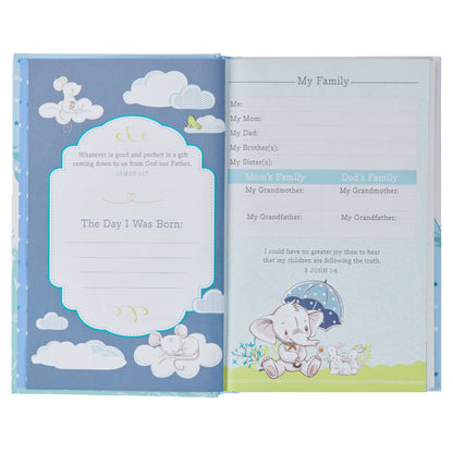 Blue Hardcover Keepsake Bible for Boys