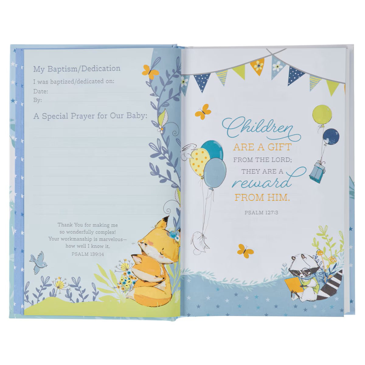 Blue Hardcover Keepsake Bible for Boys