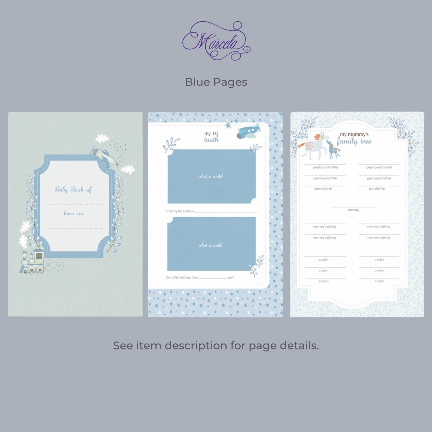 Micro Stripe Cotton – Baby Memory Book (Wholesale)