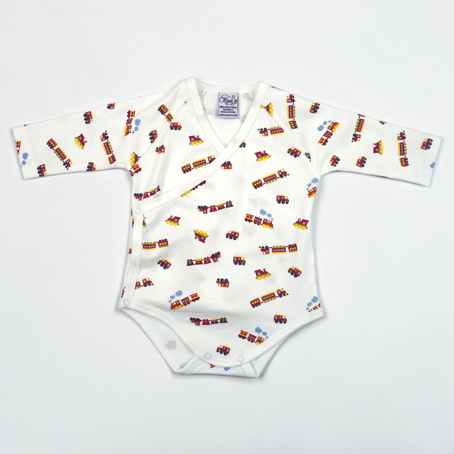Train Print Pima Cotton Baby Layette Set