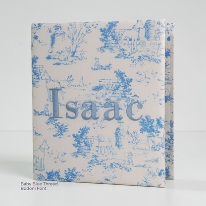 Heirloom Hounds Toile – Baby Memory Book