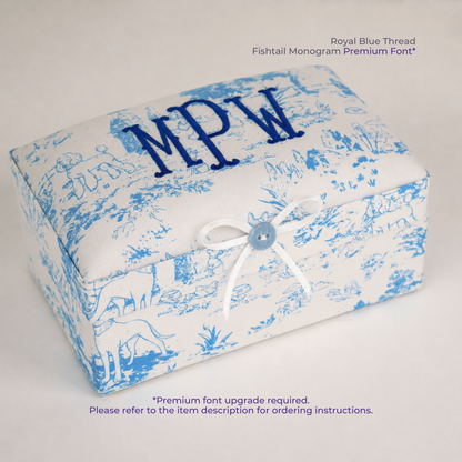 Heirloom Hounds Toile – Small Baby Keepsake Box