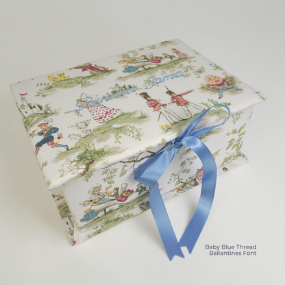 Over the Moon Nursery Rhyme Toile  - Medium Keepsake Box (Wholesale)