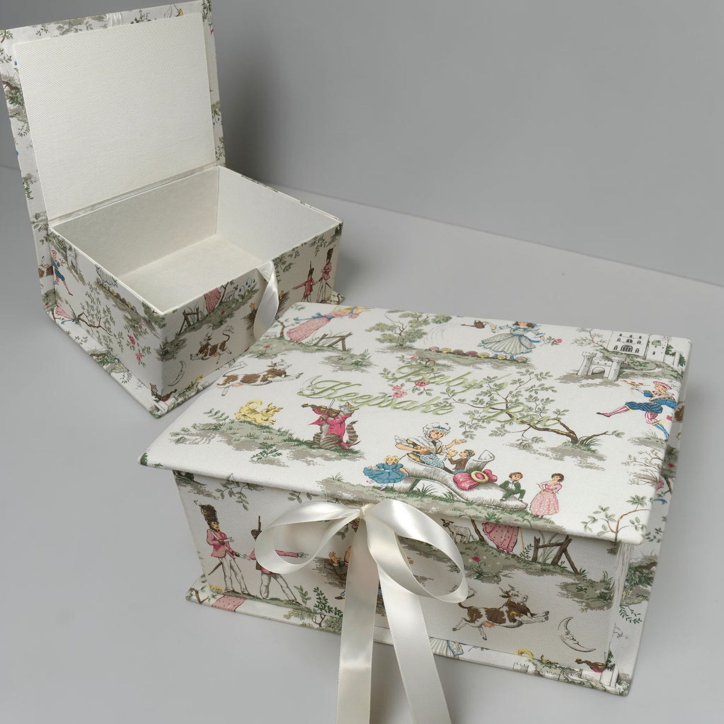 Over the Moon Nursery Rhyme Toile  - Medium Keepsake Box (Wholesale)
