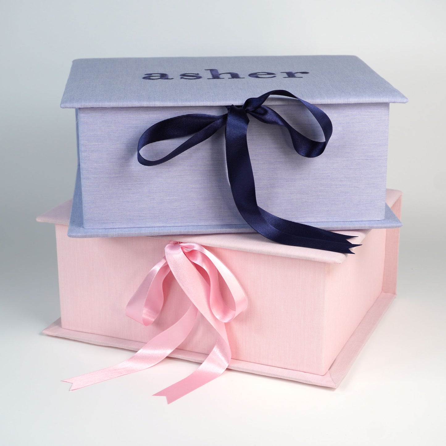 Micro Stripe Cotton - Medium Keepsake Box (Wholesale)