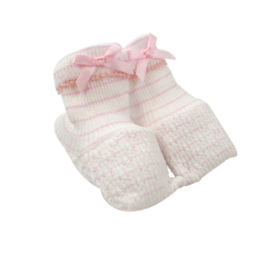 PINSTRIPE BOOTIES W/ BOW