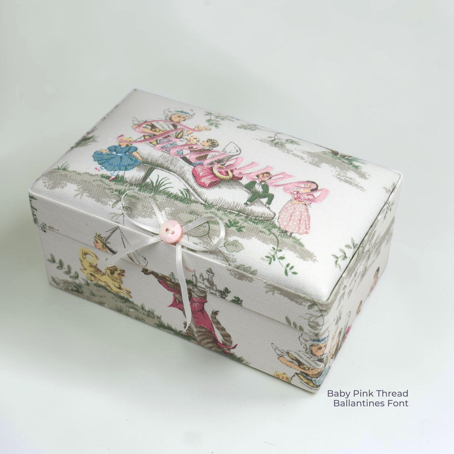 Over the Moon Nursery Rhyme Toile  – Small Baby Keepsake Box (Wholesale)