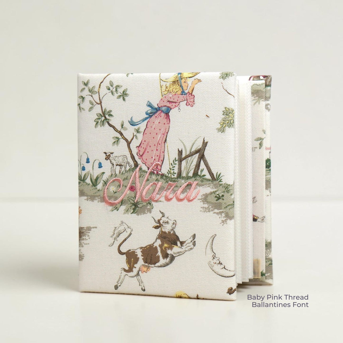 Over the Moon Nursery Rhyme Toile  – Small Hardbound Photo Album (Wholesale)
