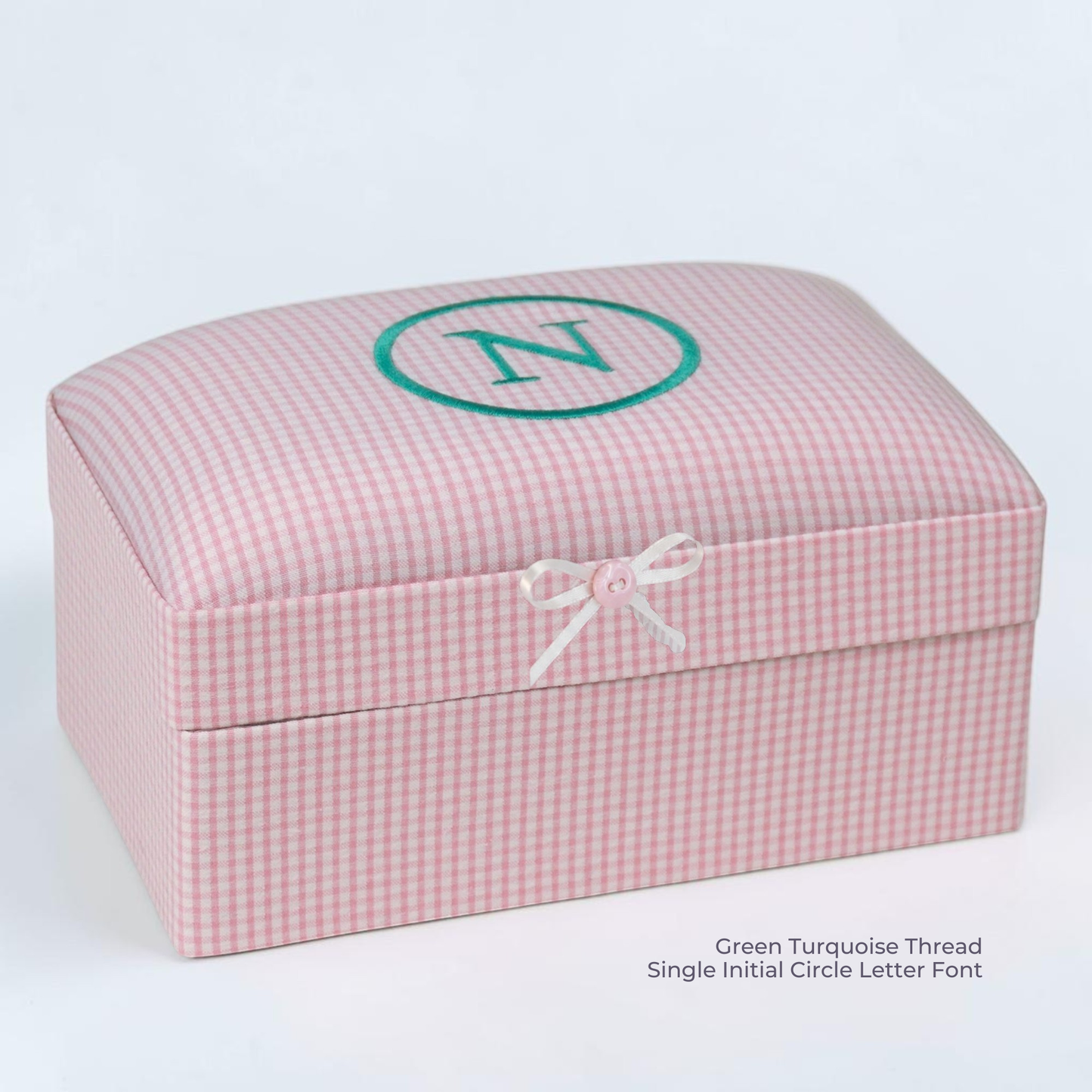 Seersucker Check Cotton – Small Baby Keepsake Box