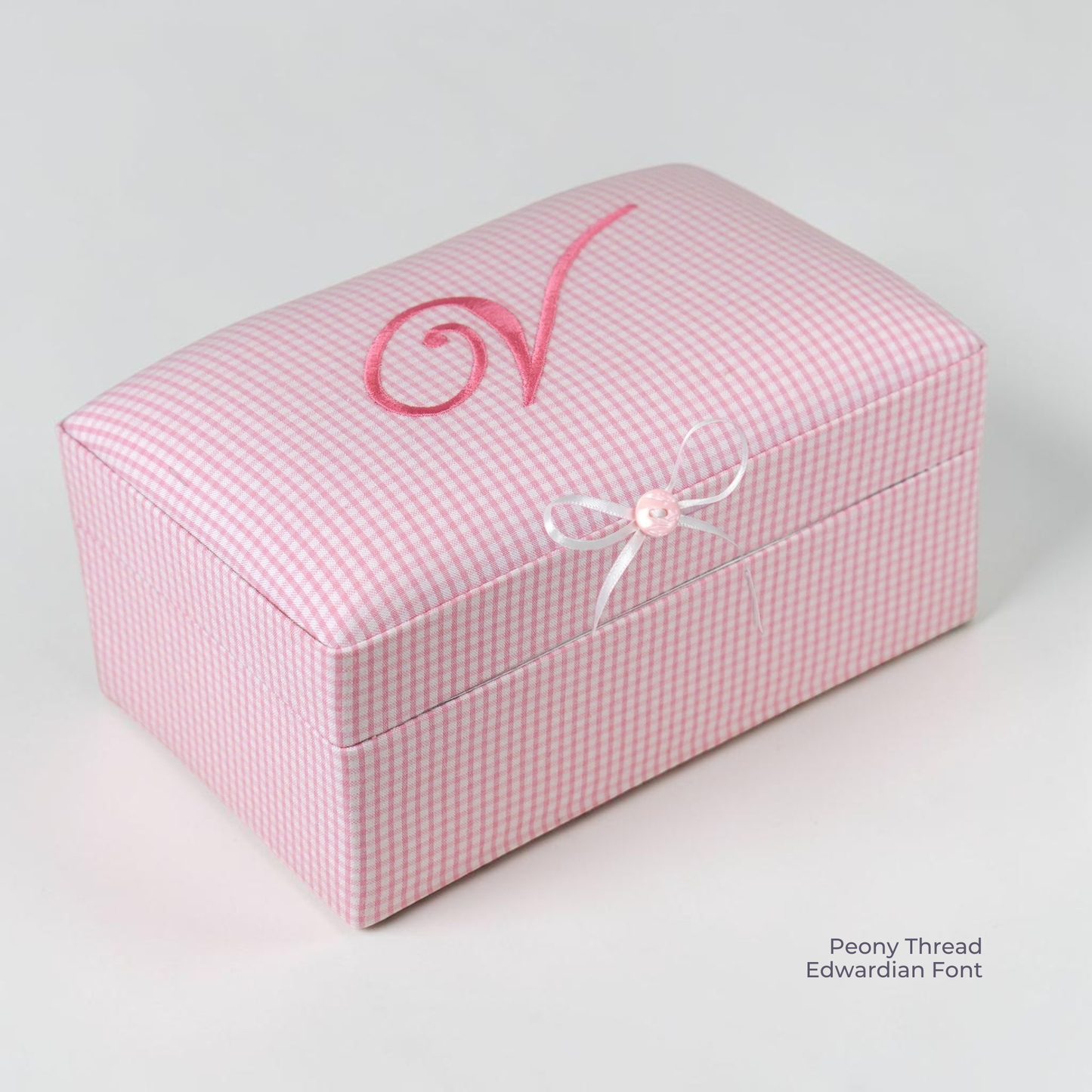 Seersucker Check Cotton – Small Baby Keepsake Box