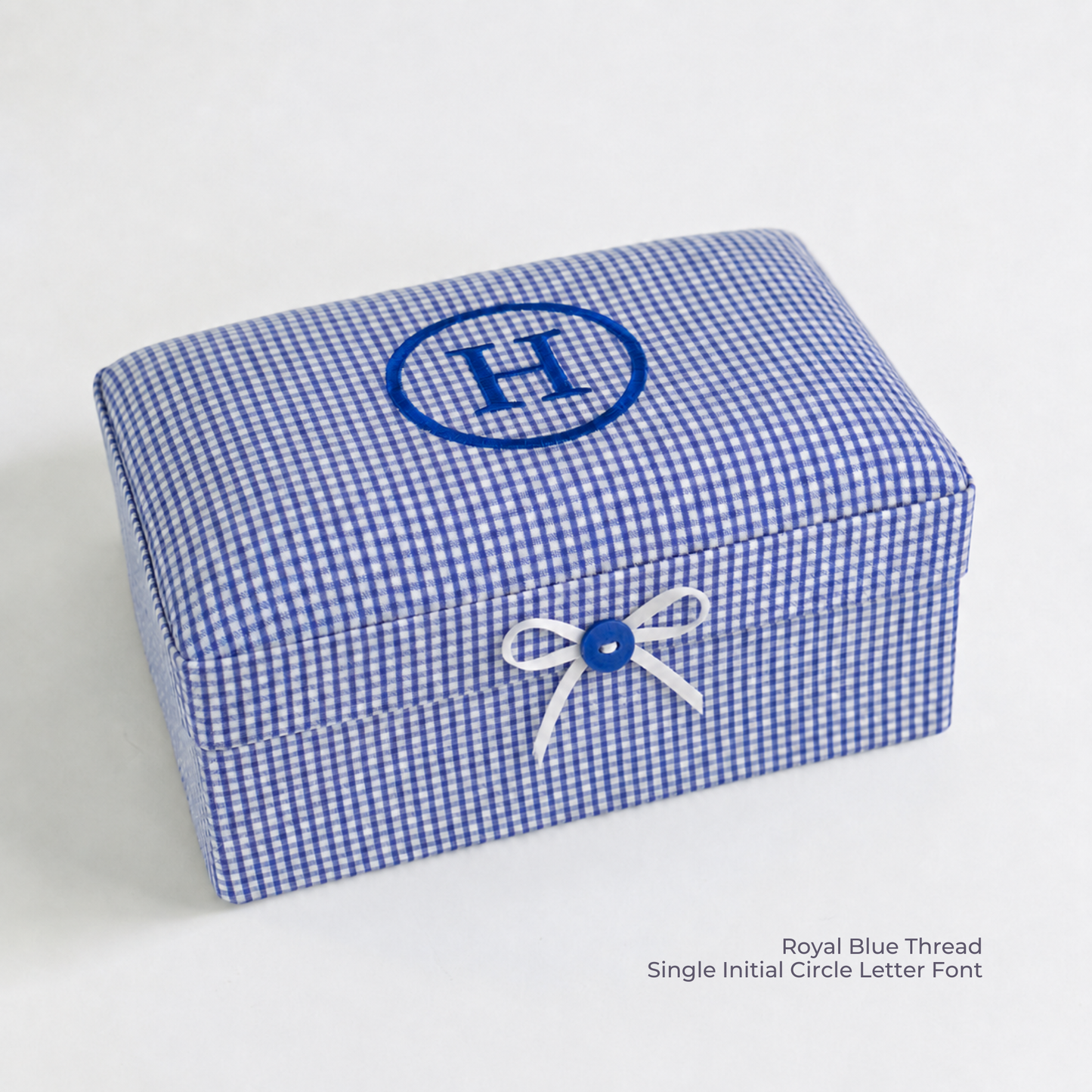 Seersucker Check Cotton – Small Baby Keepsake Box